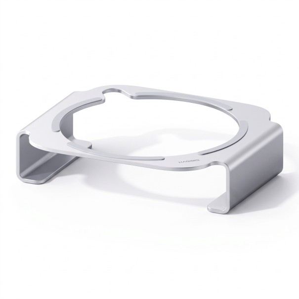 Support pour Mac mini M4 et M4 Pro avec évacuation de chaleur support antidérapant avec socle surélevé et ouverture de ventilation argenté pour bureau 1