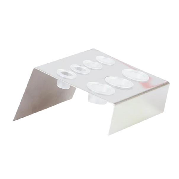 Support pour pots d'encre de tatouage Support de pots pour couleur de tatouage Support pour 7 couleurs de tatouage argenté