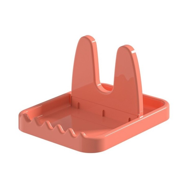 Support pour ustensiles de cuisine et couvercles T802 rouge clair