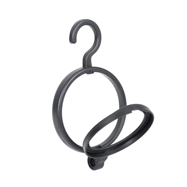 Support suspendu pour perruques avec crochet 23,4 cm, résistant, possibilité de suspendre plusieurs supports les uns sous les autres, idéal pour les salons de coiffure et un usage domestique noir