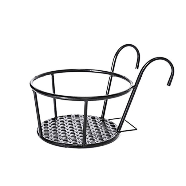 Support suspendu pour pot de fleurs noir
