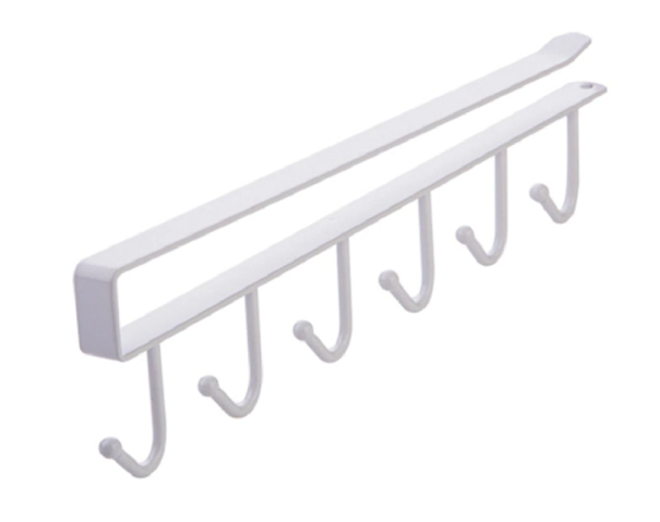 Supporto da parete per utensili da cucina bianco