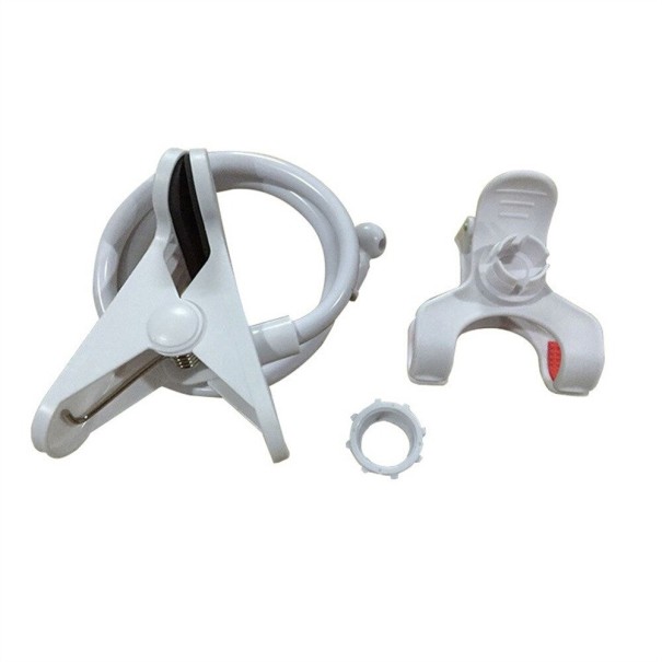 Supporto flessibile da tavolo per cellulare con clip bianco