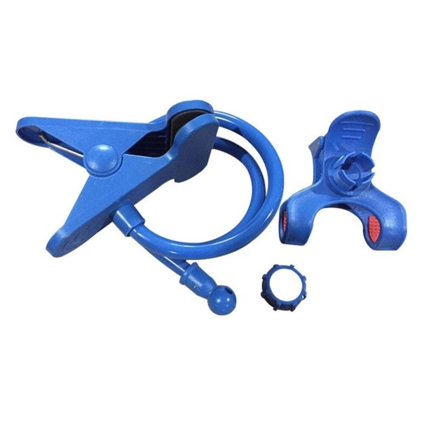 Supporto flessibile da tavolo per cellulare con clip blu