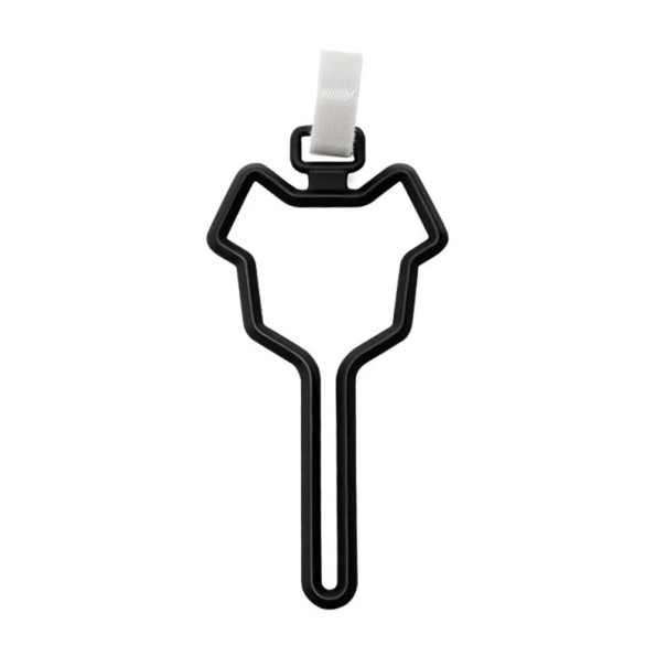 Supporto in plastica per sacchetti di escrementi per cani 13x6 cm Clip hands-free per guinzagli e borse Dispenser portatile per passeggiate nero