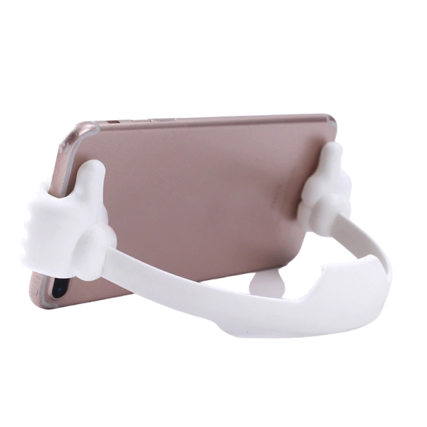 Supporto per cellulare a forma di mani bianco