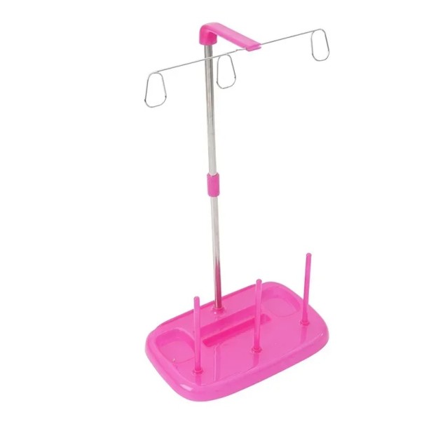 Supporto per filati in plastica a forma di cono per macchine da cucire, overlock e serger Supporto resistente per bobine per uso domestico rosa
