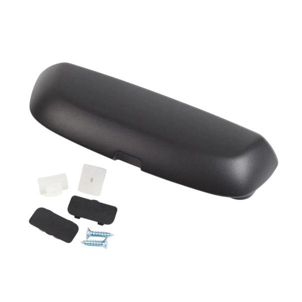 Supporto per occhiali da sole per auto 20,5 x 7,5 x 3,8 cm plastica ABS Scatola porta occhiali Custodia da auto Fissaggio sicuro interno nero