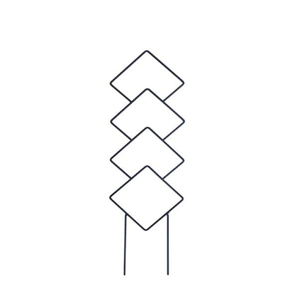 Supporto per piante in metallo con rombi 34 × 10 cm supporto da giardino per piante rampicanti e guida dei germogli in vaso 1