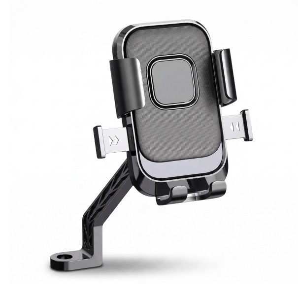 Supporto per telefono da specchietto per moto e scooter con bloccaggio rapido Rotazione 360° Giunto sferico Per telefoni da 4,7 a 7,1 pollici 10 x 12 1
