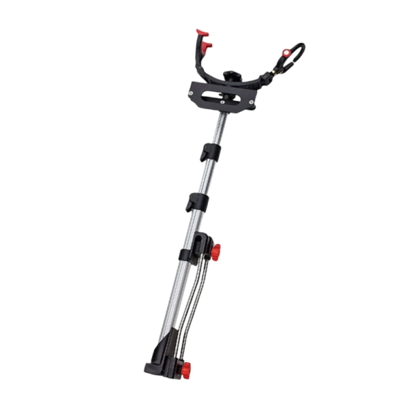 Supporto telescopico per canna da pesca 46–95 cm in lega di alluminio supporto pieghevole nero per pesca su box e riva 1