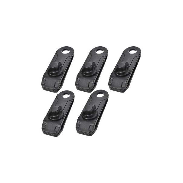 Supports pour bâches de protection 5 pcs noir