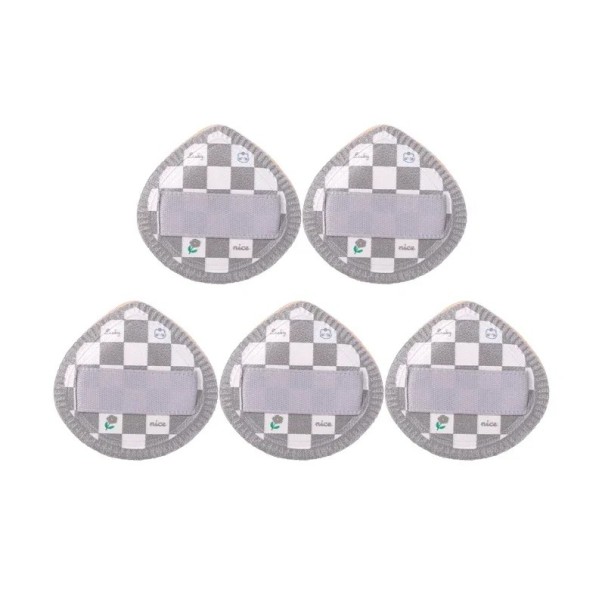 Súprava 5 ks mini hubiek na prsty 3,6 x 3,5 cm Kozmetické labutienky na detailné líčenie Korektor a make-up Jemné aplikátory na tvár sivá