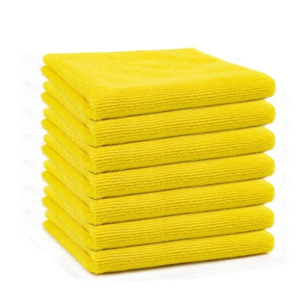 Súprava utierok na auto a domácnosť 30x30 cm 20 ks Farebné handričky na čistenie a leštenie auta Čistiace utierky žltá