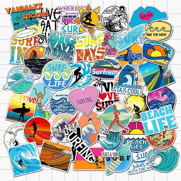 Surfing Stickers 50 pcs E300 1