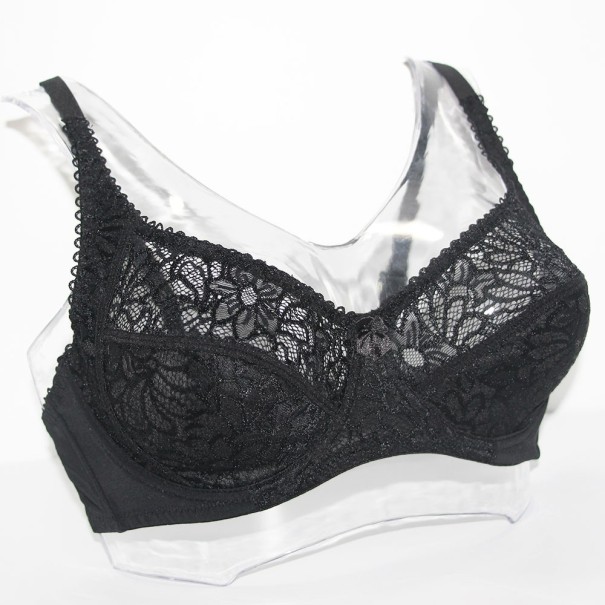 Sutiã de renda feminino com laço J2996 preto 80C