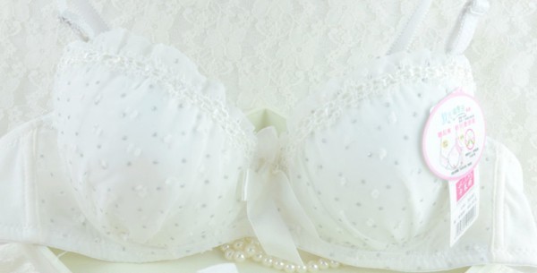 Sutiã feminino com bolinhas J2341 branco 70B