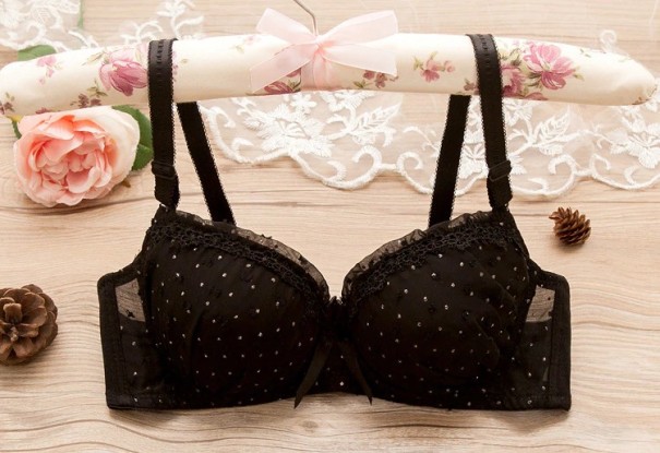 Sutiã feminino com laço Nadia preto 80A