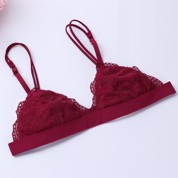 Sutien dantelă dama Mara burgundy L