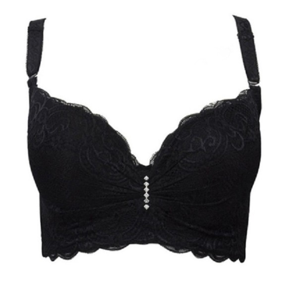 Sutien de dama cu strasuri J2339 negru 80D