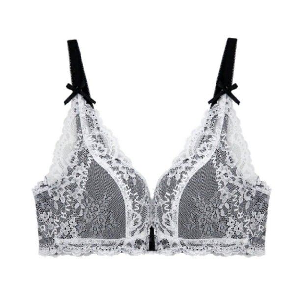 Sutien din dantela cu inchidere frontala negru 75B