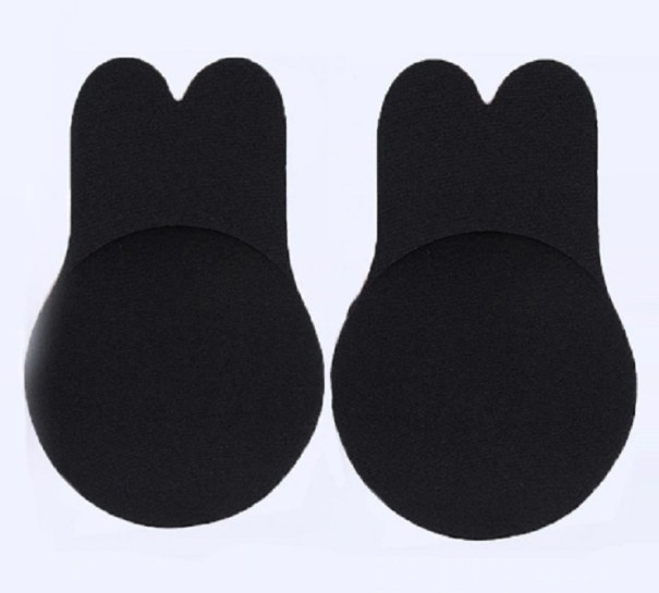 Sutien din silicon autoportant negru 10 cm