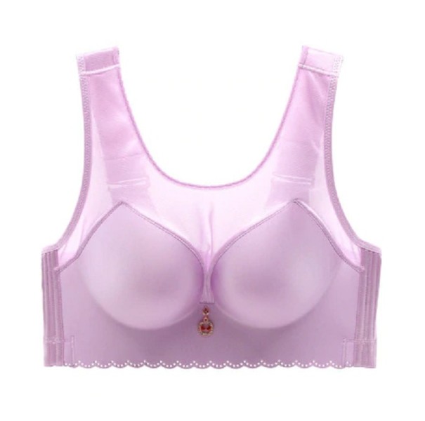 Sutien intarit pentru femei - marime plus violet 115E