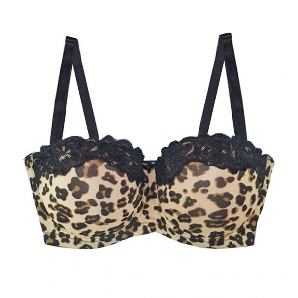 Sutien mai mare cu model leopard J2242 aur 90E