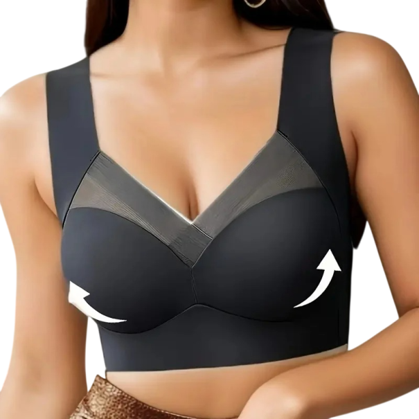 Sutien pentru femei cu cupe modelate fără sârme din elastan confortabil pentru purtare zilnică construcție netedă design discret negru XXL
