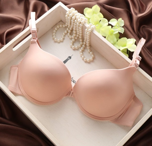 Sutien push-up pentru femei cu închidere frontală roz 70A