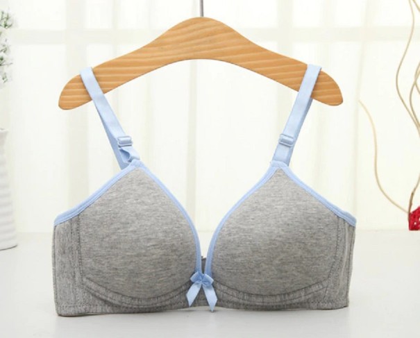 Sutien push-up pentru femei cu panglică gri 70B