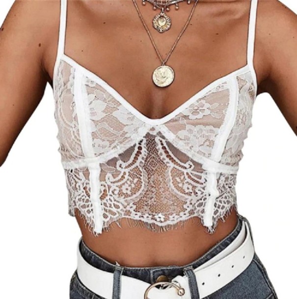 Sutien seducător sexy J1600 alb M