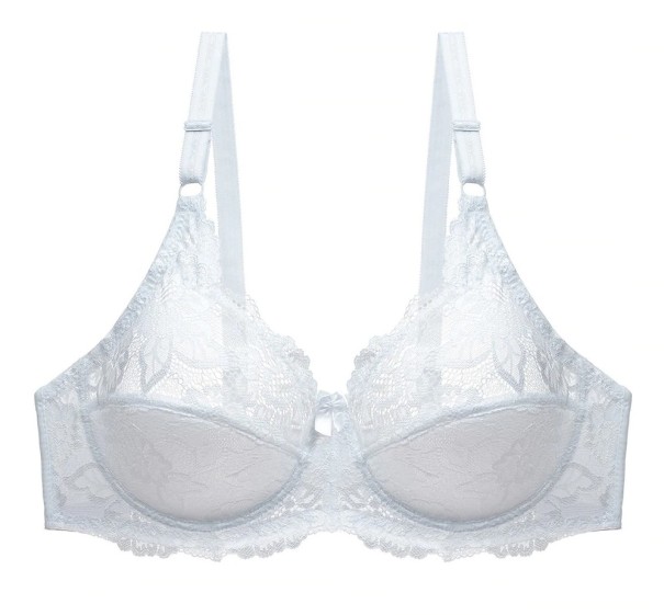 Sutien semi-armat cu dantelă alb 85E