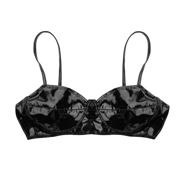 Sutien sexy din piele artificială XL