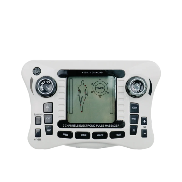 Svalový elektrostimulátor EMS 12 režimů s gelovými polštářky Fyzioterapeutický přístroj na bolest 1