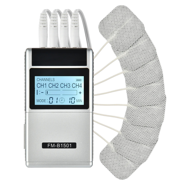 Svalový elektrostimulátor EMS 15 režimů s gelovými polštářky Fyzioterapie 0,25 W 1