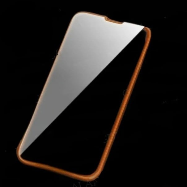 Světelná ochranná fólie na displej pro iPhone 16 Pro, 3 ks – luminiscenční fólie se svítícími okraji proti poškrábání displeje oranžová