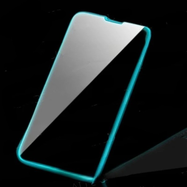 Světelná ochranná fólie na displej pro iPhone 16 Pro Max z tvrzeného skla s luminiscenčním efektem, sada 3 ks na ochranu telefonu modrá