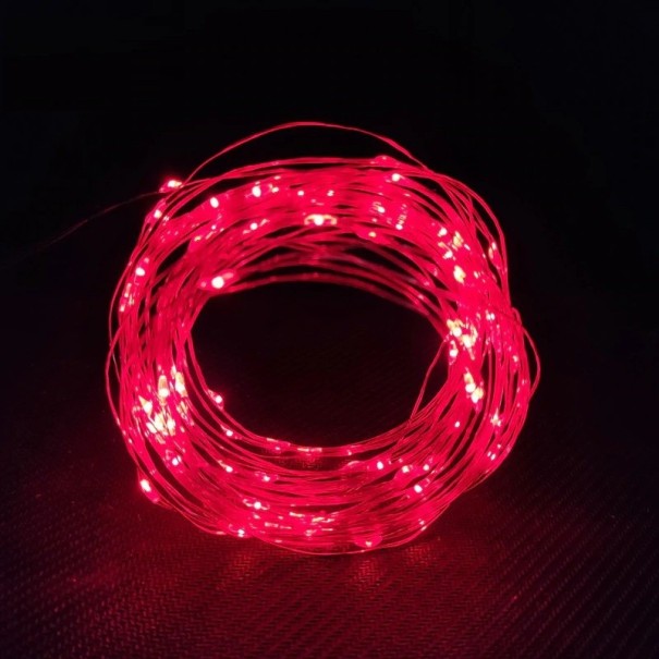 Světelný LED řetěz červená S
