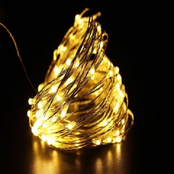 Světelný LED řetěz světle žlutá S