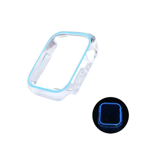 Světelný ochranný kryt Apple Watch 38 mm pevné PC pouzdro nárazníkový rám pro iWatch Series 1 2 3 příslušenství k ochraně hodinek modrá