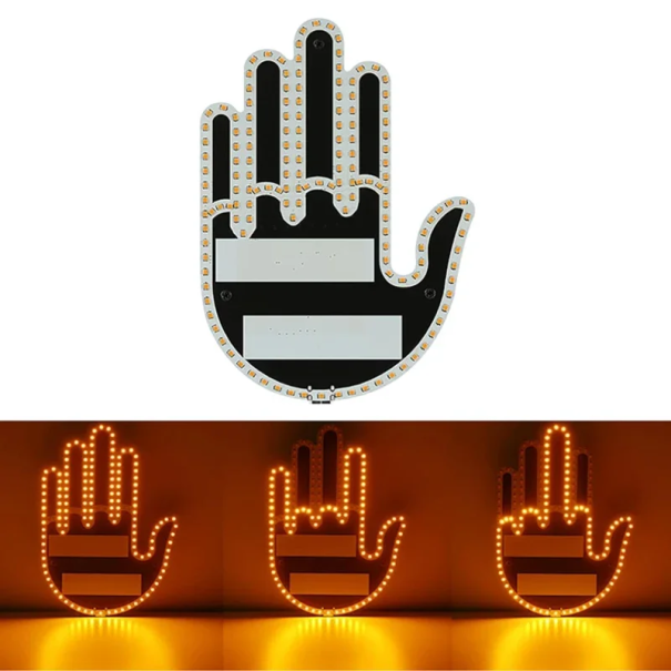 Svietidlo na zadné okno auta 203 LED 15 x 9,8 cm Signalizačný panel na gestá do auta LED displej pre komunikáciu pri riadení vozidla 1