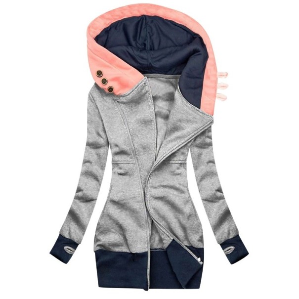 Sweat à capuche femme P1558 gris S