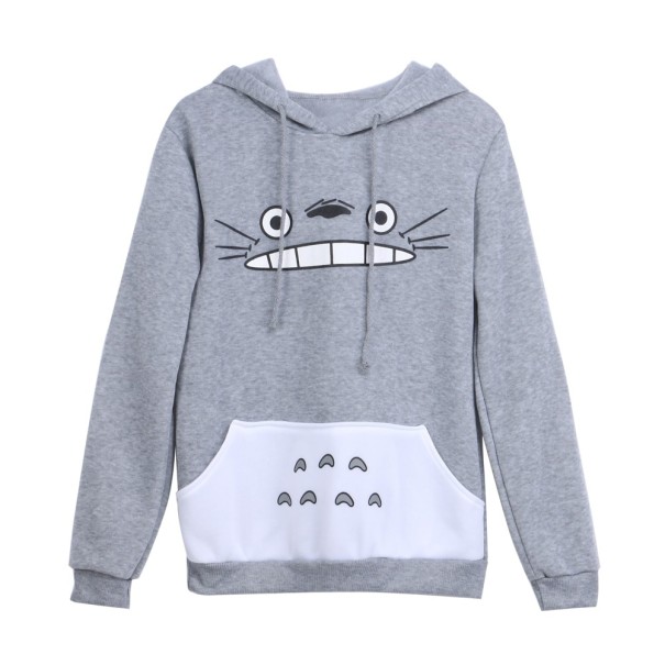 Sweat à capuche gris pour femmes L