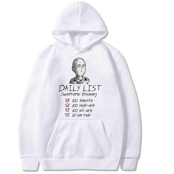 Sweat à capuche pour homme avec impression F72 blanc S