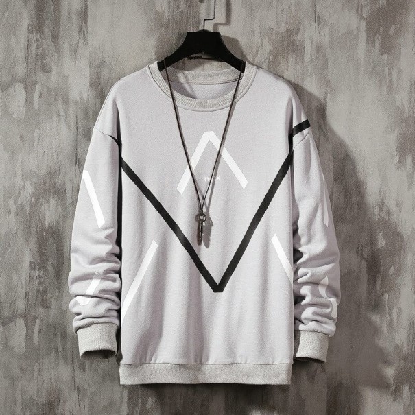 Sweat à capuche pour homme F15 gris clair L