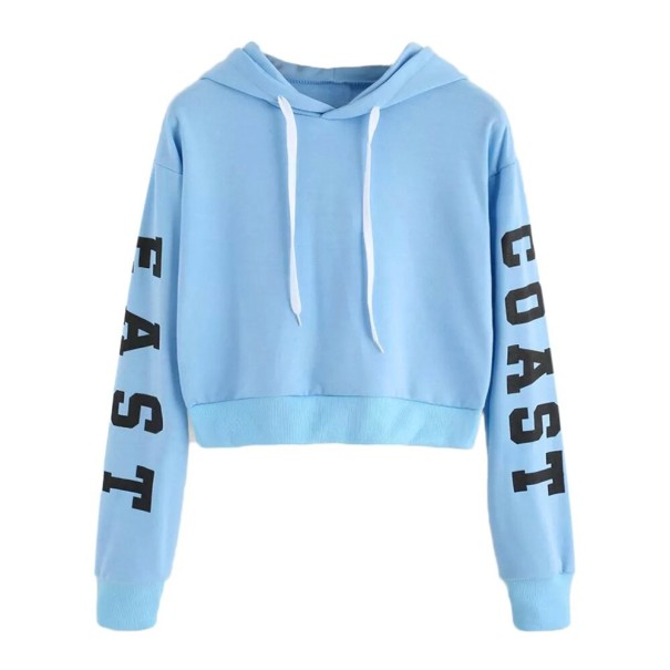Sweat court pour femmes B9 bleu clair L