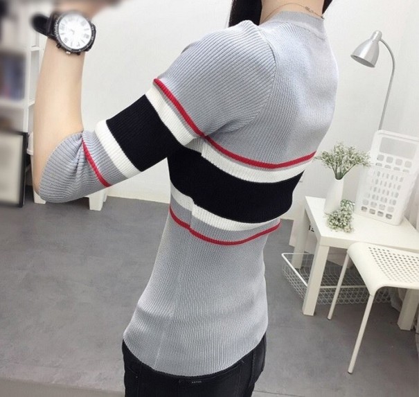 Sweater feminino riscas A2190 cinzento M