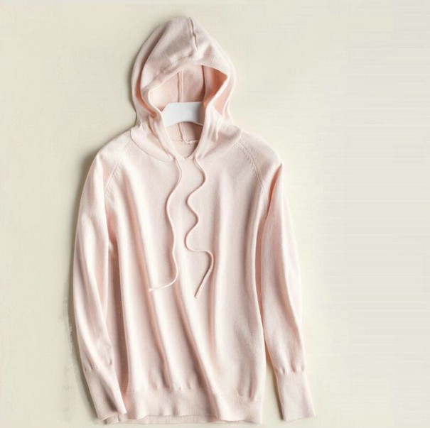 Sweatshirt feminina com capuz A2127 rosa XS