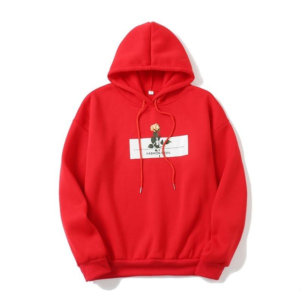 Sweatshirt feminina com estampado A44 vermelho XL 1